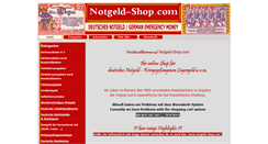 Desktop Screenshot of notgeld-shop.com