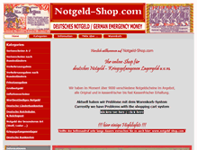 Tablet Screenshot of notgeld-shop.com